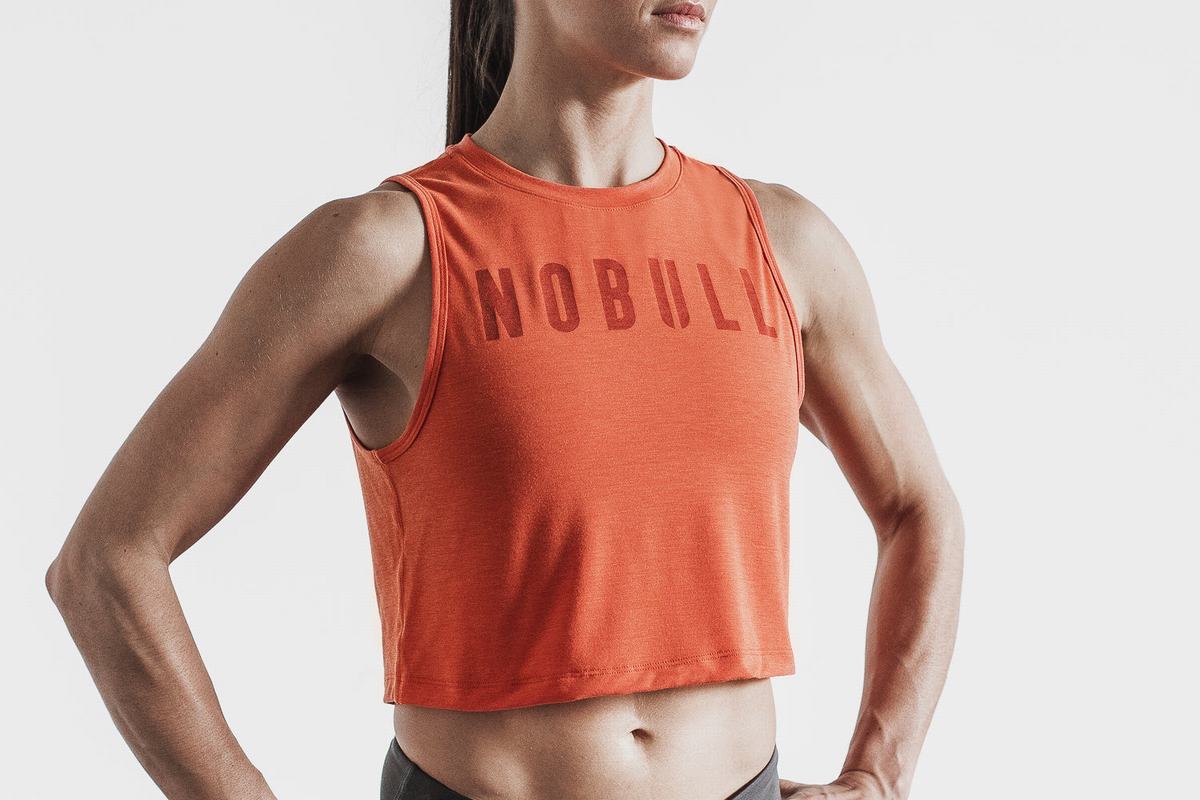 Nobull Muscle Women's Tank Tops Orange | Australia (GS1294)